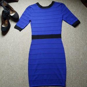 Blue and black dress